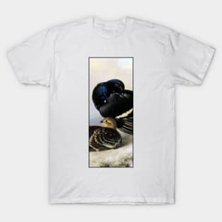 Lyrurus tetrix in snow by Ferdinand von Wright T-Shirt